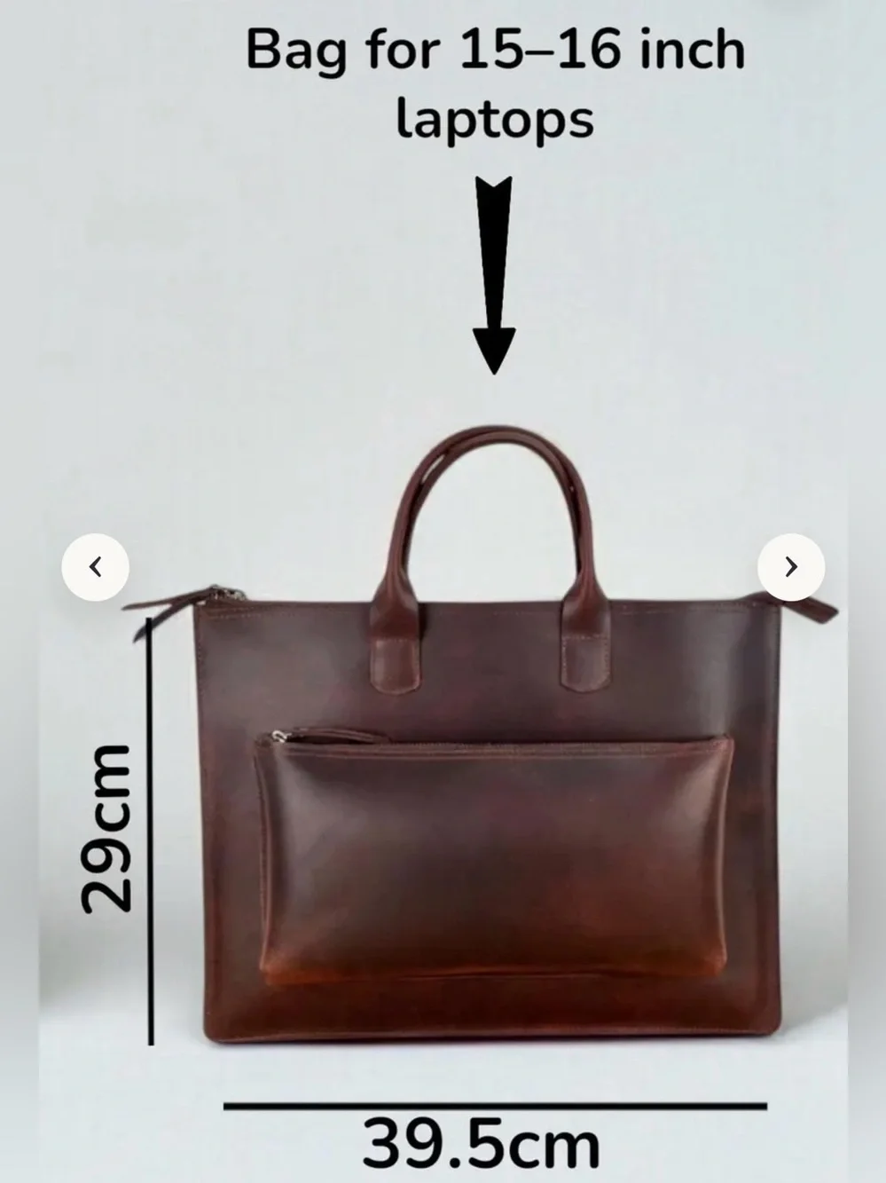 Leather Laptop Briefcase, MacBook